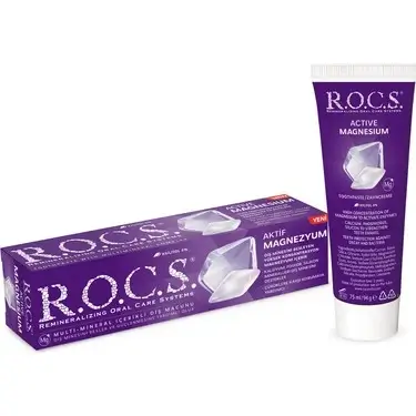 beyazlatıcı diş macunu - Rocs Aktif Magnezyum